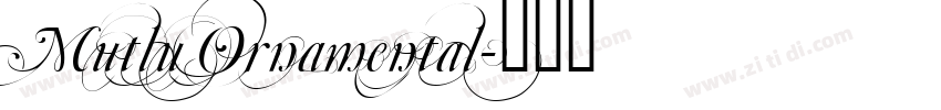 Mutlu Ornamental字体转换